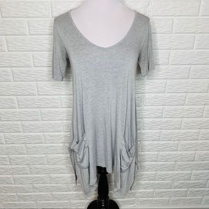 ELLA MOSS Gray Knit Tunic Top Size S